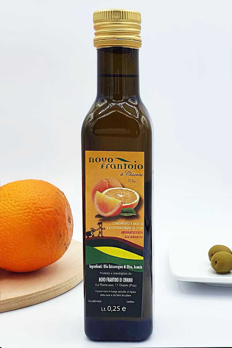 condimento a base di olio EVO aromatizzato all'arancio 250ml