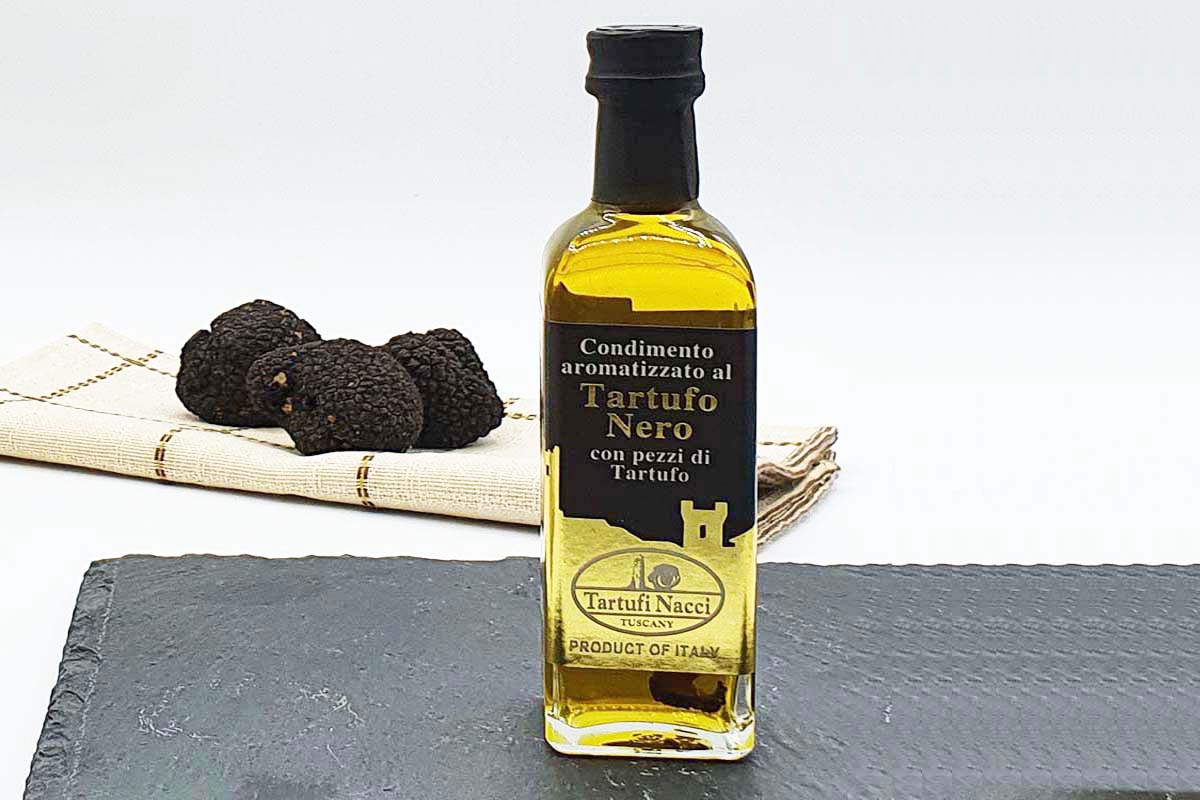 olio extravergine di oliva al tartufo nero