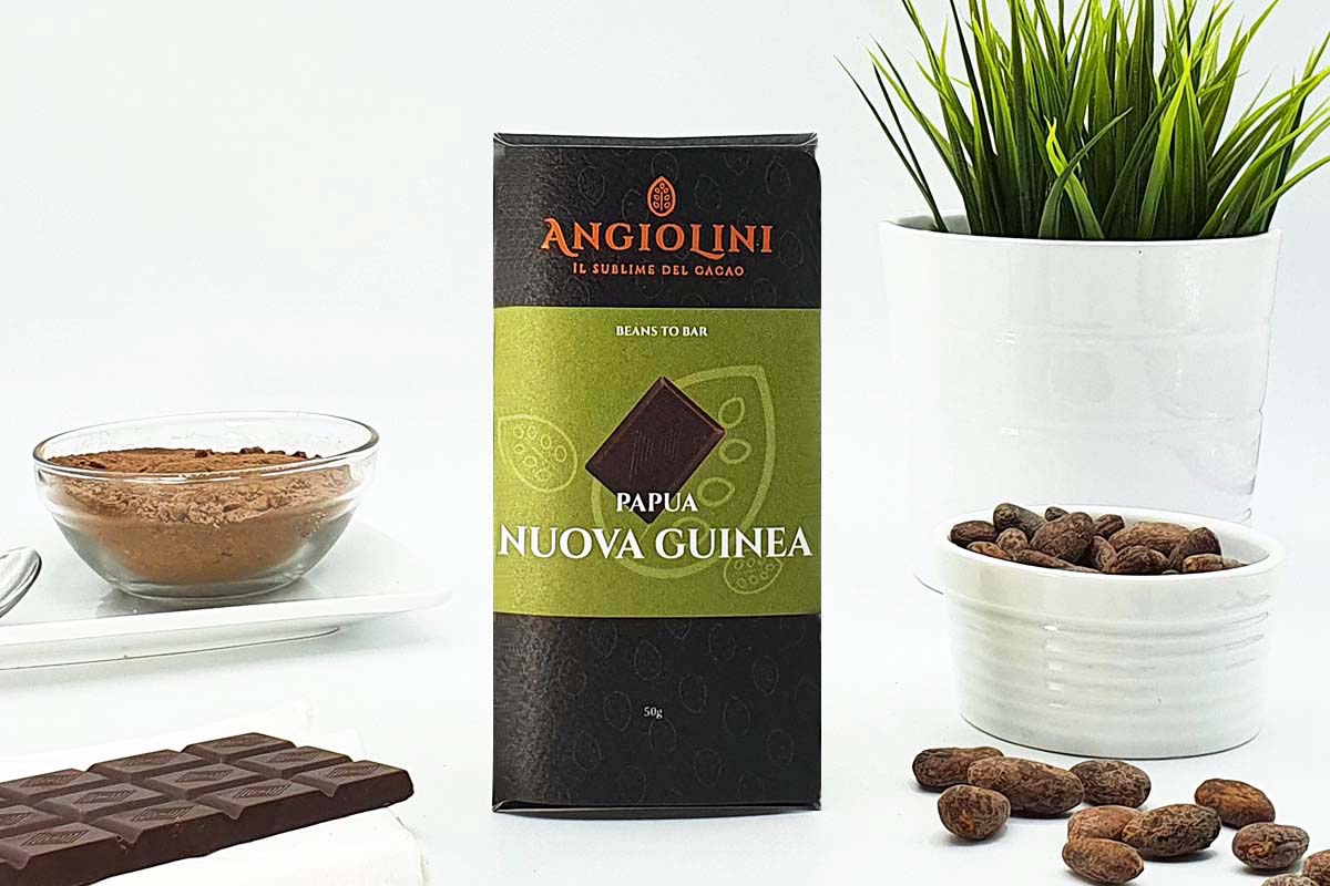 tavoletta di cioccolato artigianale della Papua Nuova Guinea